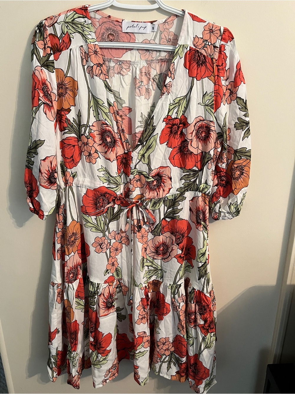 Petal & Pup Floral Print Poppy Mini Dress Sz Small